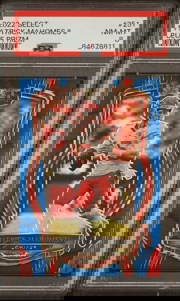 PATRICK MAHOMES 2022 Select Blue Prizm /99 PSA 8 NM #251 CHIEFS