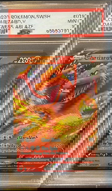 Pokemon PSA 9 2020 Sword & Shield Darkness Ablaze Charizard V 19