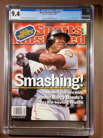 CGC 9.4 Sports Illustrated Barry Bonds Oct 8, 2001