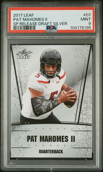 2017 Leaf Special Release Draft Silver Pat Mahomes II #07 PSA 9
