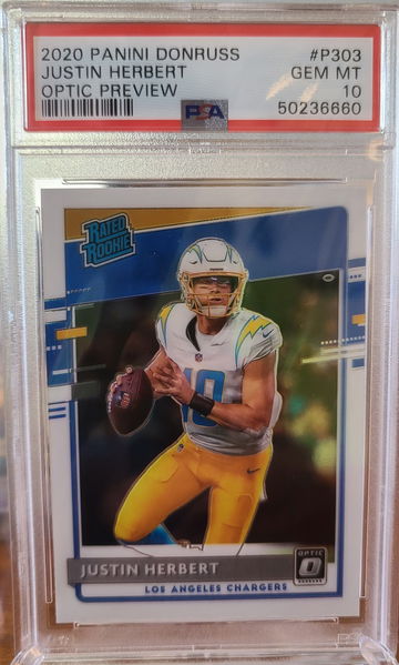 2020 Optic Preview Justin Herbert PSA 10 GEM MINT