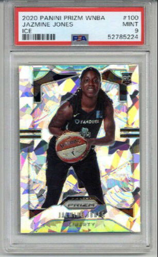 2020 PANINI PRIZM WNBA ICE #100 JAZMINE JONES CARD LIBERTY PSA 9 LOW POP