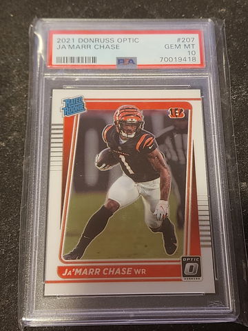 2021 Optic Ja'Marr Chase #207 PSA 10
