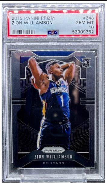 2019 panini Prizm Zion Williamson psa 10 