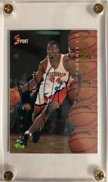 1995 Classic 5 Sport - Michael Finley Autographed Rookie Card - Near Mint