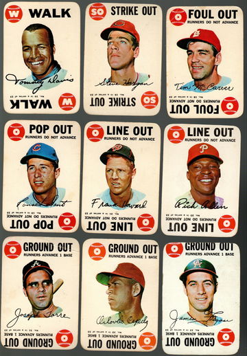 1968 Topps Game Inserts - Lot of 9