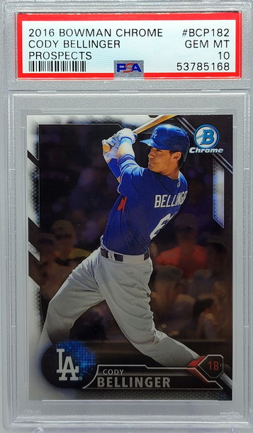 2016 BOWMAN CHROME #BCP182 CODY BELLINGER PROSPECTS PSA 10