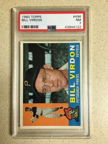 1960 Topps #496 Bill Virdon PSA 7 NM PIRATES
