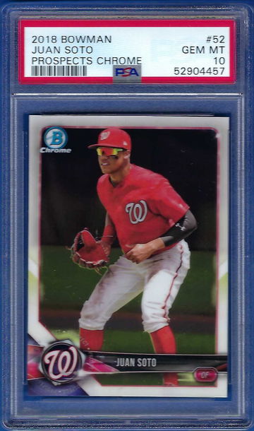 2018 Bowman Chrome Prospects Juan Soto #BCP52 *PSA 10* Washington Nationals