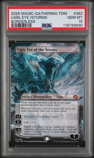 2025 Magic the Gathering Tarkir: Dragonstorm Borderless Ugin Eye of the Storms #382 PSA 10