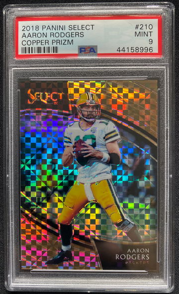 2018 Panini Select Aaron Rodgers Field Level Copper Prizm #210 Serial # 35/75 PSA 9! SP Pop 8!