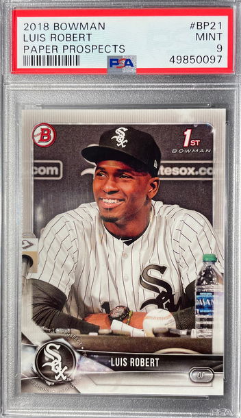 2018 bowman Luis Robert paper prospect bp21 psa 9