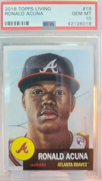 Ronald Acuna 2018 Topps Living Set #19 PSA 10