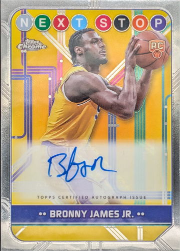2024 Topps Chrome Next Stop Signatures #NSS-BJ Bronny James Jr. RC Auto | AU