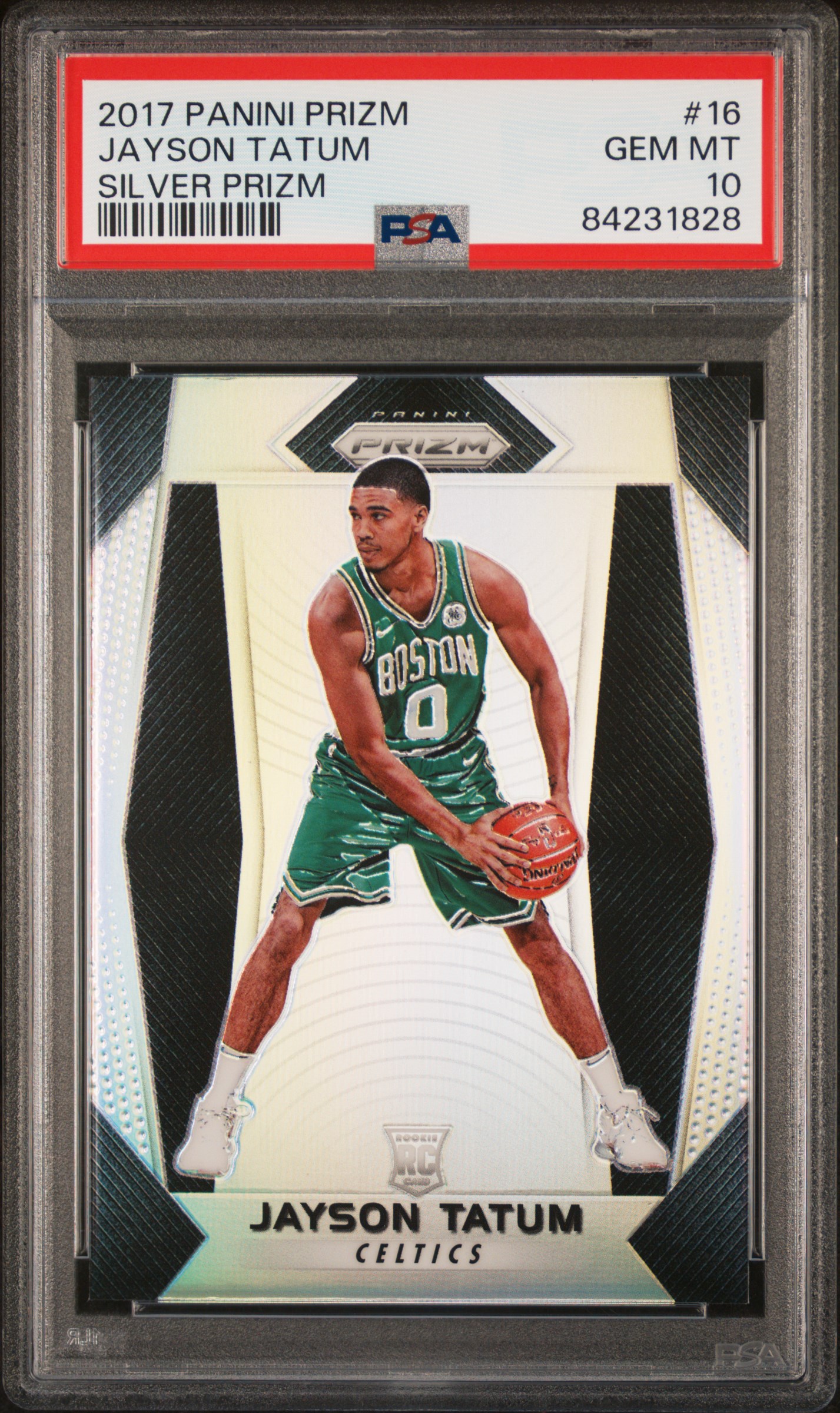 Jayson Tatum 2017 Panini Silver Prizm ROOKIE #16 PSA 10