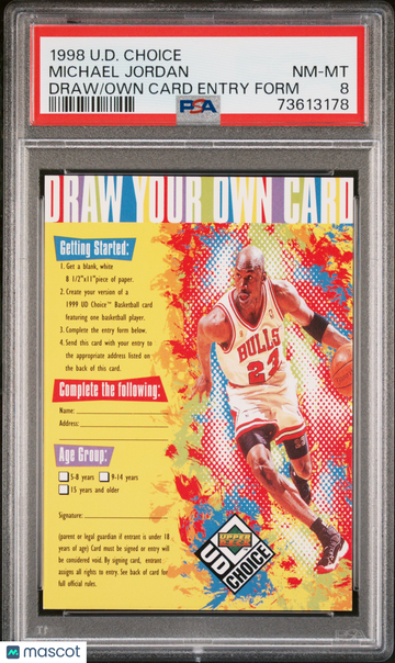Michael Jordan 1998 UD Choice PSA 8