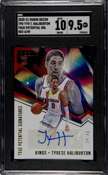 2020 Recon #TPS-TYH Tyrese Haliburton True Potential Signatures /49 SGC 9.5