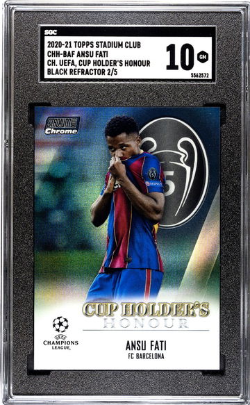 2020-21 Topps Stadium Club Chrome Uefa Cup Holder's Honour Black Refractor /5