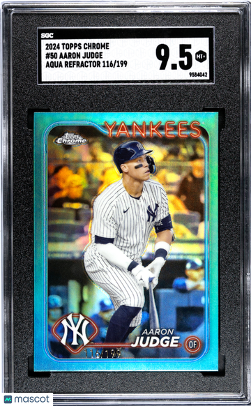 2024 Topps Chrome Aaron Judge #50 Aqua Refractor SGC 9.5