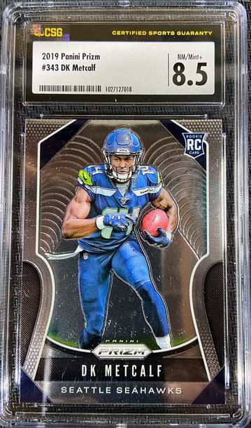 2019 Panini Prizm ROOKIE DK Metcalf CSG 8.5  