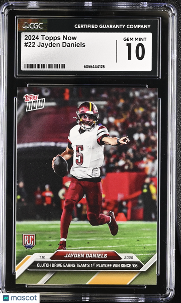 2024 Topps Now Jayden Daniels #22 CGC 10