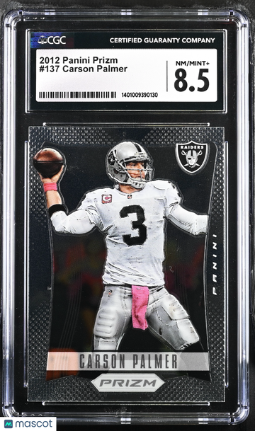 2012 Panini Prizm Carson Palmer #137 CGC 8.5