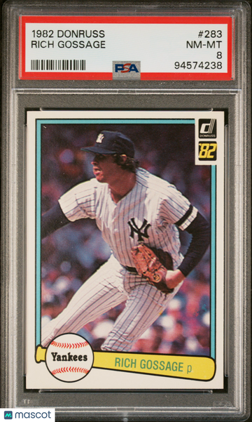 1982 Donruss Rich Gossage #283 PSA 8