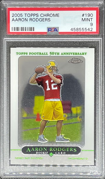 2005 Topps Chrome #190 Aaron Rodgers PSA 9