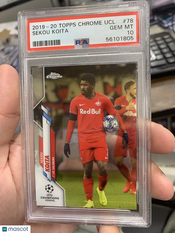 2019 Topps Chrome UEFA Champions League Sekou Koita #78 PSA 10