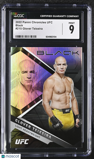 2022 Panini Chronicles UFC Glover Teixeira #215 Black CGC 9