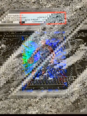 Zion Williamson 2021-22 Select Turbocharged Blue Prizm #1 PSA 10 GEM MINT