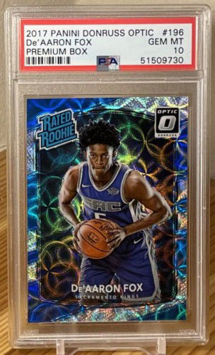 2017 Panini Donruss Optic De'Aaron Fox Premium Box SP RC #/249  PSA 10 Gem Mint