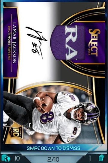 Panini Blitz 2018 Select Lamar Jackson RPA #2/10