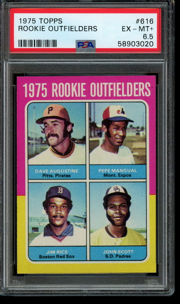 1975 TOPPS #616 JIM RICE PSA EX/MT+ 6.5