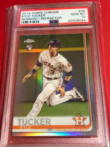 Kyle Tucker 2019 Topps Chrome RC Running Refractor PSA 10