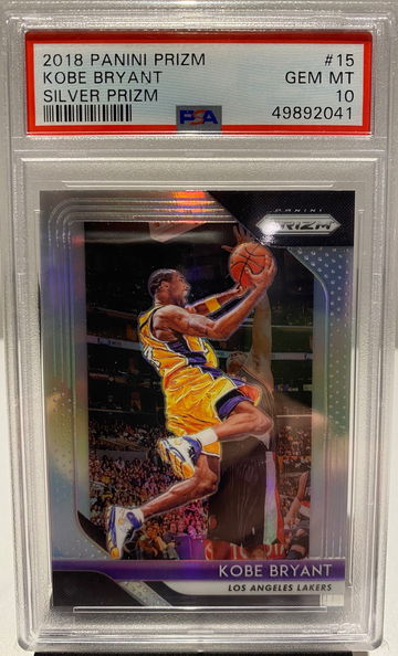2018 Panini Prizm Kobe Bryant Silver #15 PSA 10