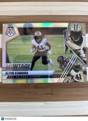 🔥2021 Mosaic Alvin Kamara Montage No. MON-12 Silver Prizm🔥 Saints