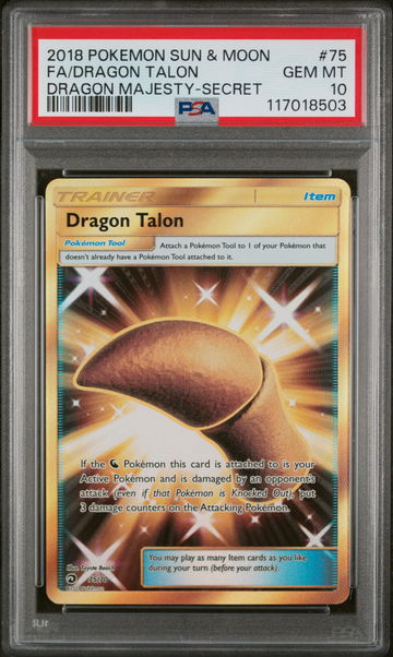 2018 Sun & Moon #75/70 Dragon Majesty-Secret PSA 10