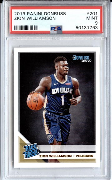 2019-20 Donruss #201 Zion Williamson RR RC PSA 9