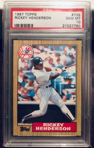 1987 Topps Rickey Henderson PSA 10