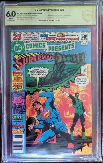 DC Comics Presents #26 NEWSSTAND CBCS 6.0 SS Jim Starlin - 1st app New Teen Titans - 1st app Raven, Cyborg, Starfire