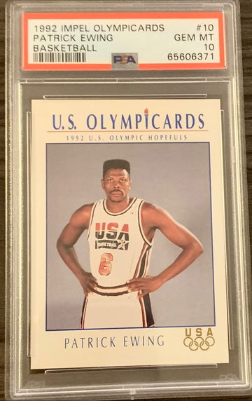 1992 Impel Olympicards Basketball #10 Patrick Ewing - Graded PSA 10 Gem MT Mint