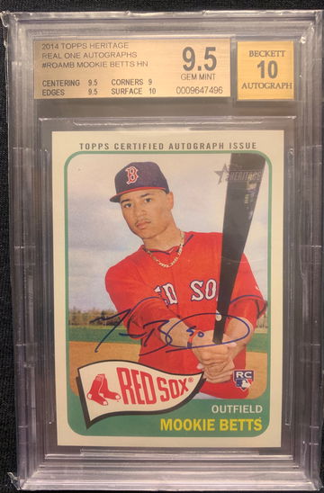 2014 topps heritage Mookie Betts ROA bgs gem 