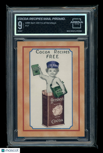 1995 Dart 100 Yrs of Hershey's Cocoa Recipes Mail Promo #17 Arena Club 9