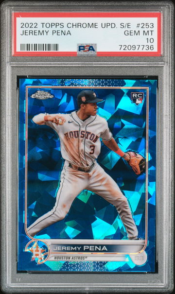 2022 TOPP CHROME SAPPHIRE UPDATE JEREMY PENA PSA 10 