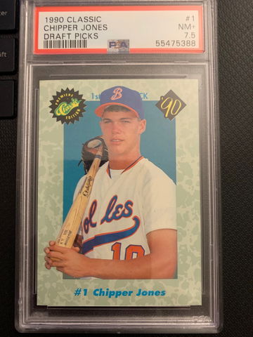 1990 Classic Chipper Jones Draft Pick PSA 7.5 Near Mint Plus
