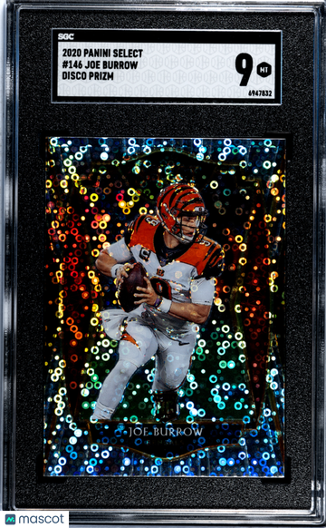 2020 Panini Select Joe Burrow #146 Disco Prizm SGC 9