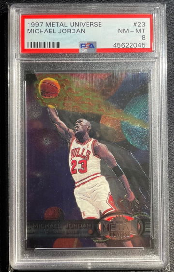 1997 Metal MICHAEL JORDAN #23 PSA 8