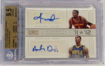 2012-13 National Treasures Anthony Davis Kyrie Irving Rookie  RC /49 BGS 9.5 AUTO 10 