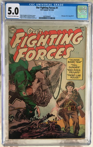 Our Fighting Forces #1 (1954) CGC 5.0 -- Full page ad for Congo Bill #1